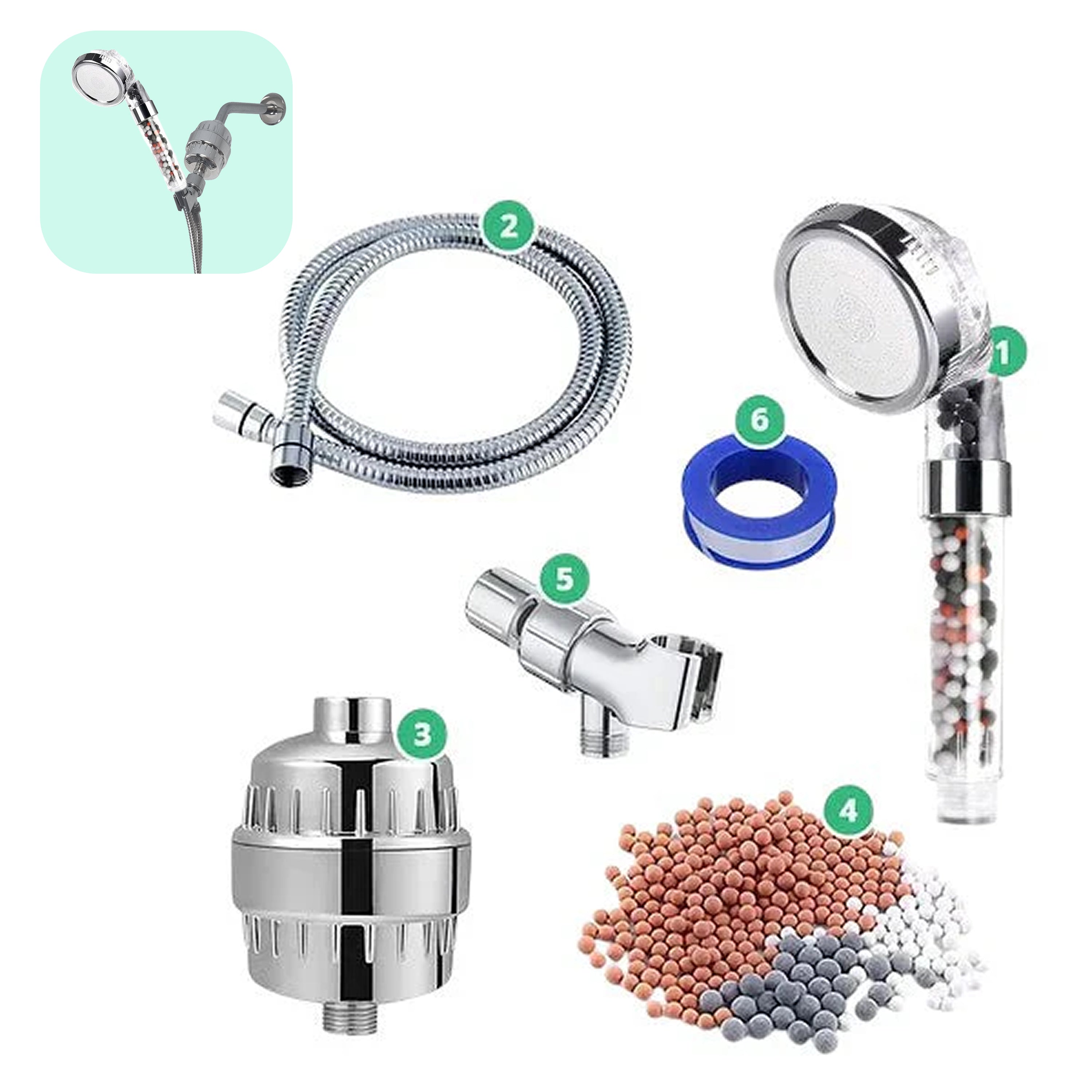 Kit Filtro Acqua Calcarea + Adattatore da Parete