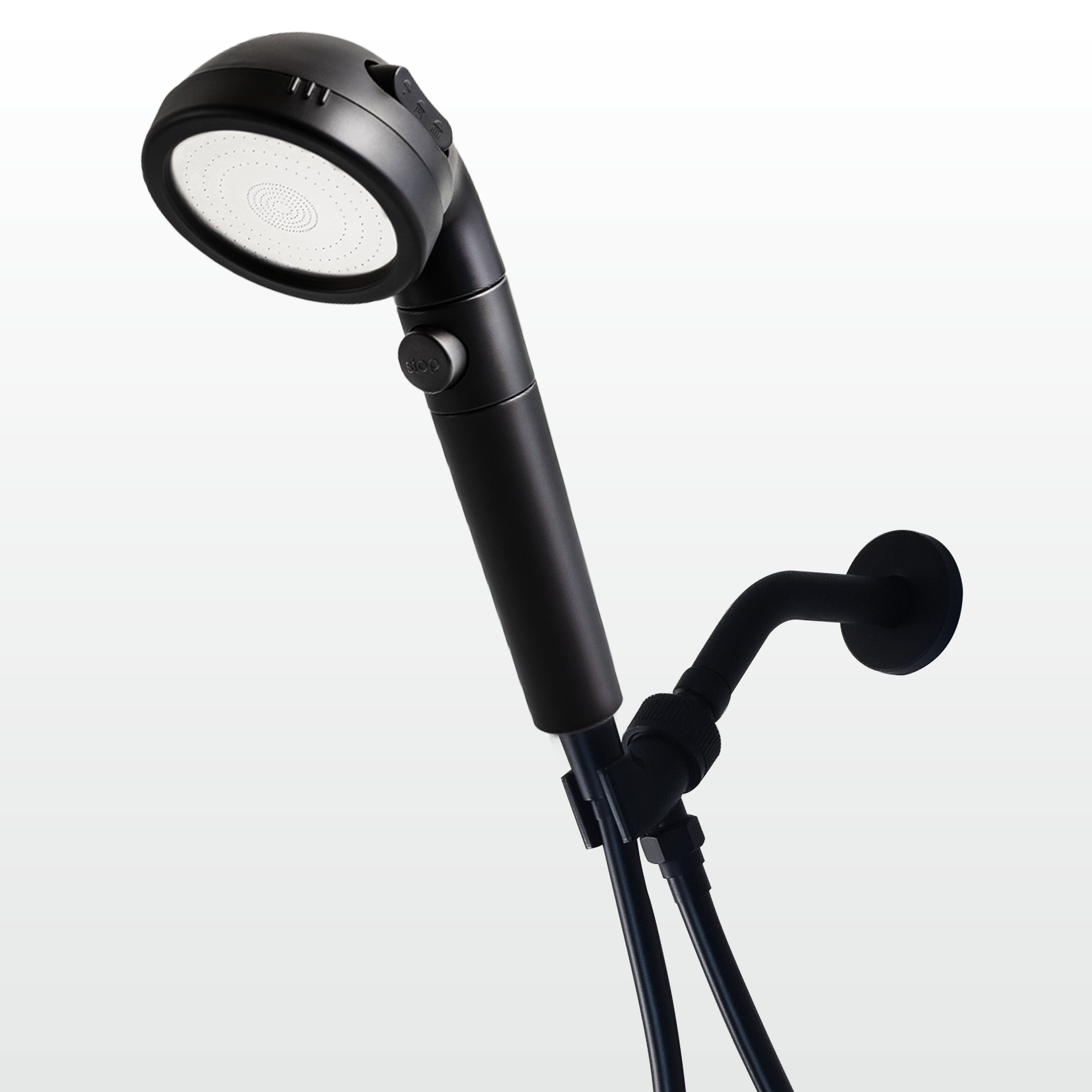 Kit Soffione Doccia Nero EcoPower 4 in 1 alla Vitamina C