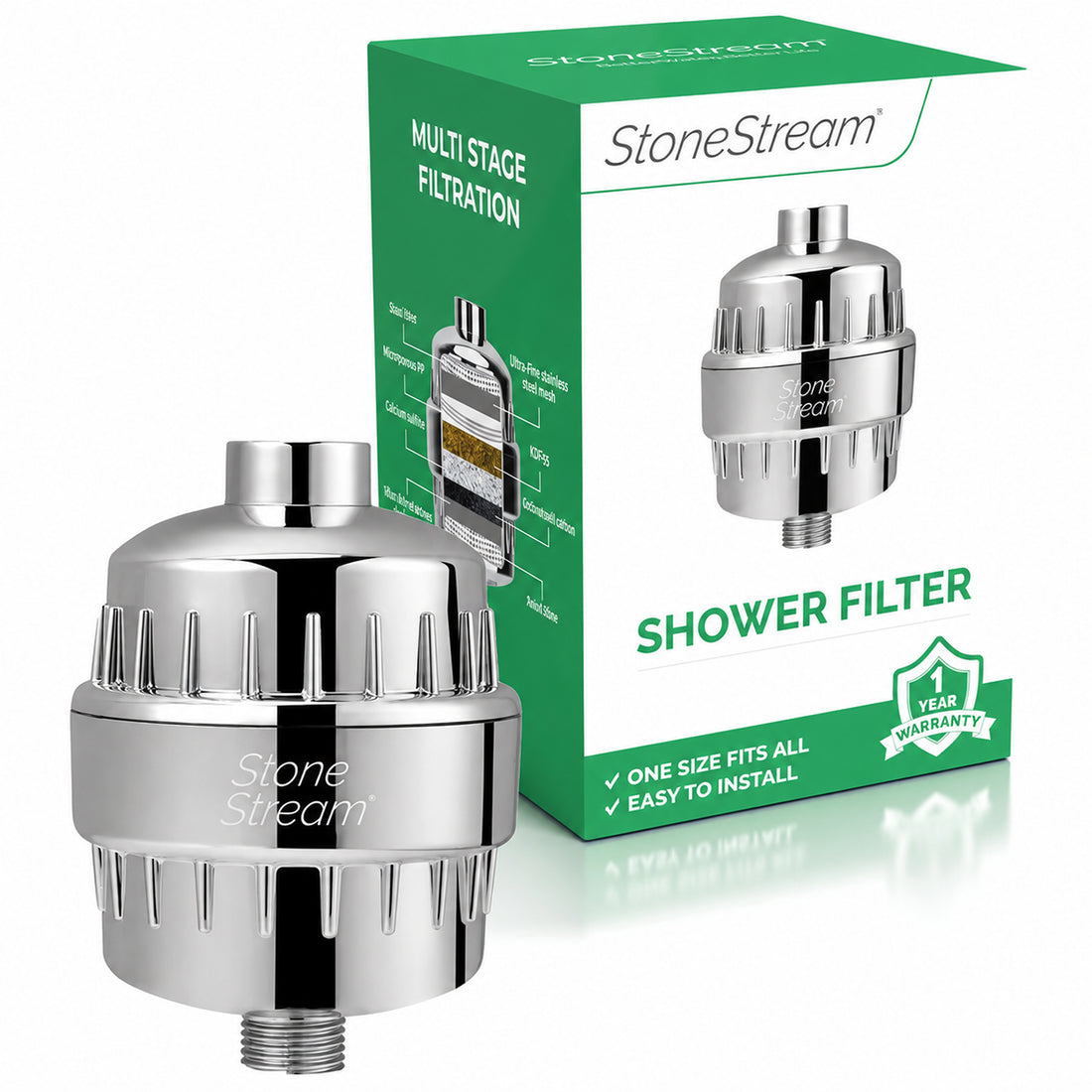 Filtro doccia per acqua dura