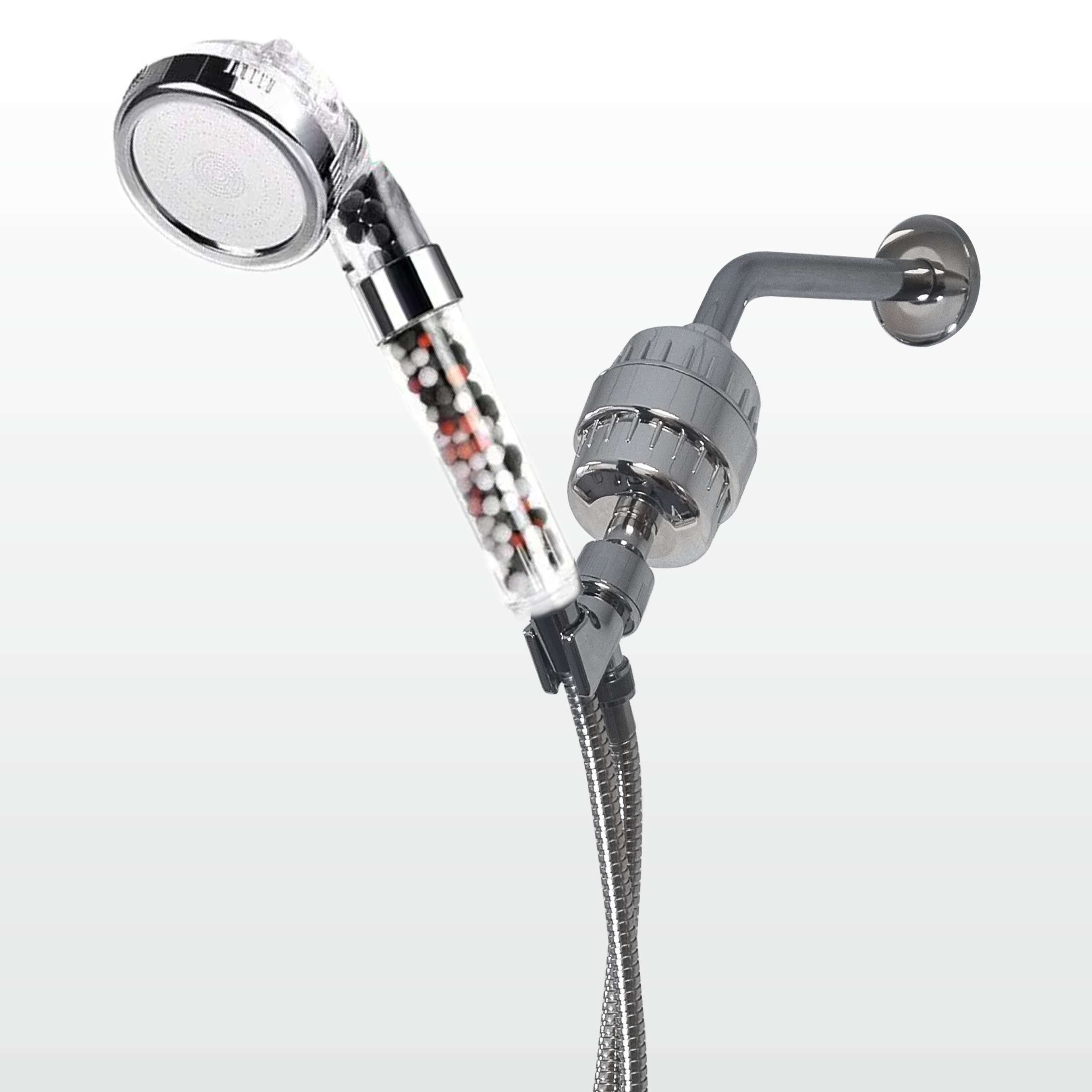 Kit di filtrazione per acqua dura StoneStream con doccetta e adattatore a parete