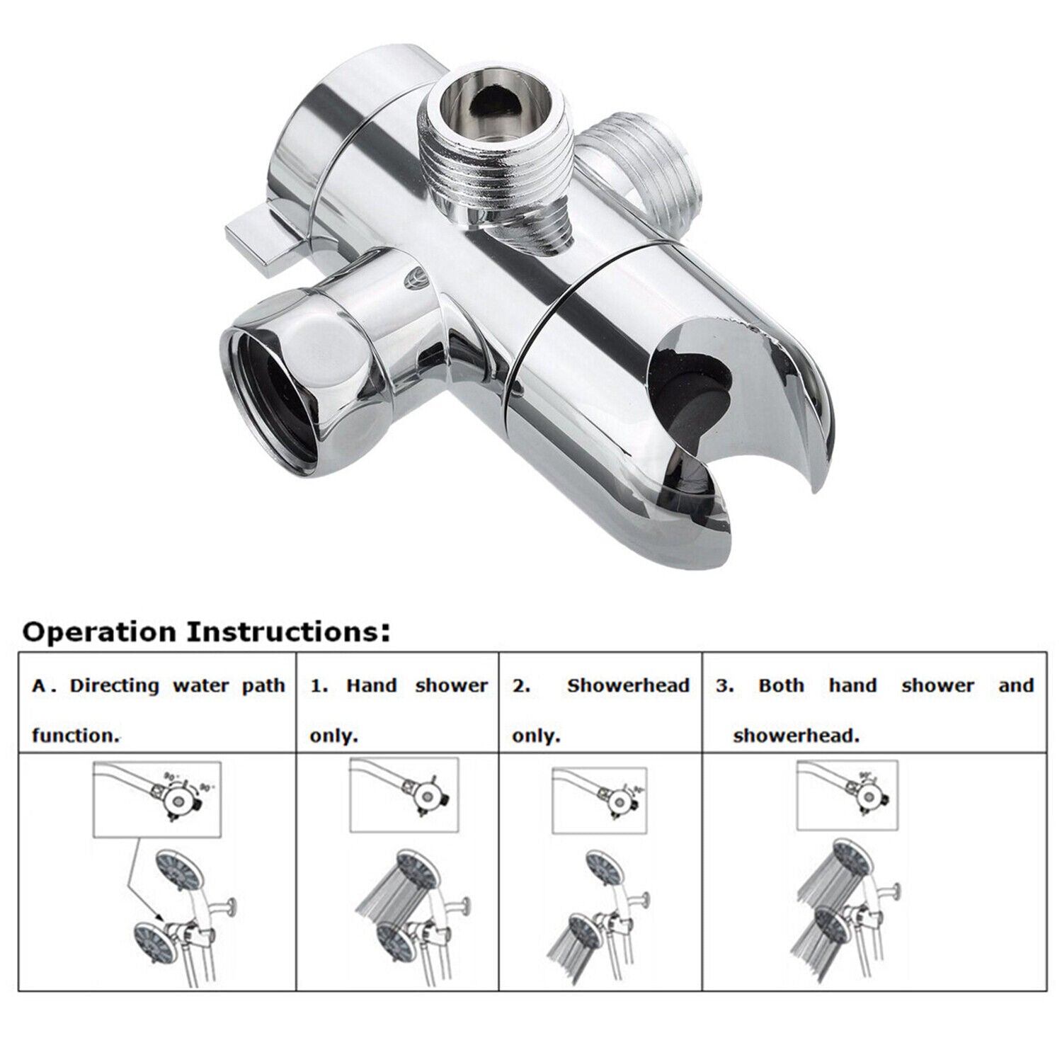 Dochover deviatore a 3 vie - Chrome