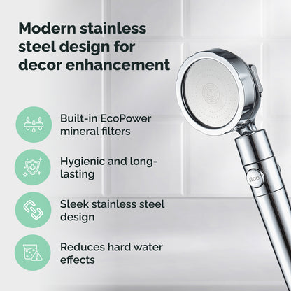 Ecolux Metallic Shower Head