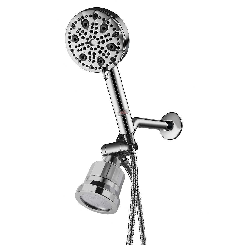 Soffione doccia con filtro StoneStream 9 modalità e kit combinato