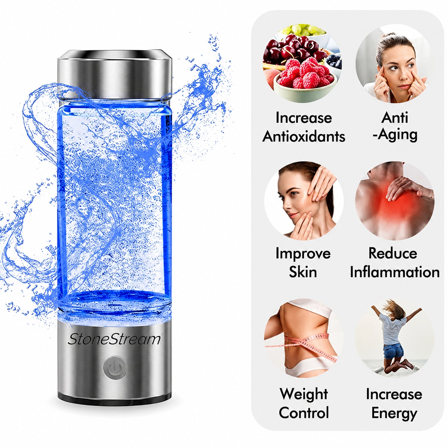 Borraccia a idrogeno molecolare 420ml (14.2 oz)