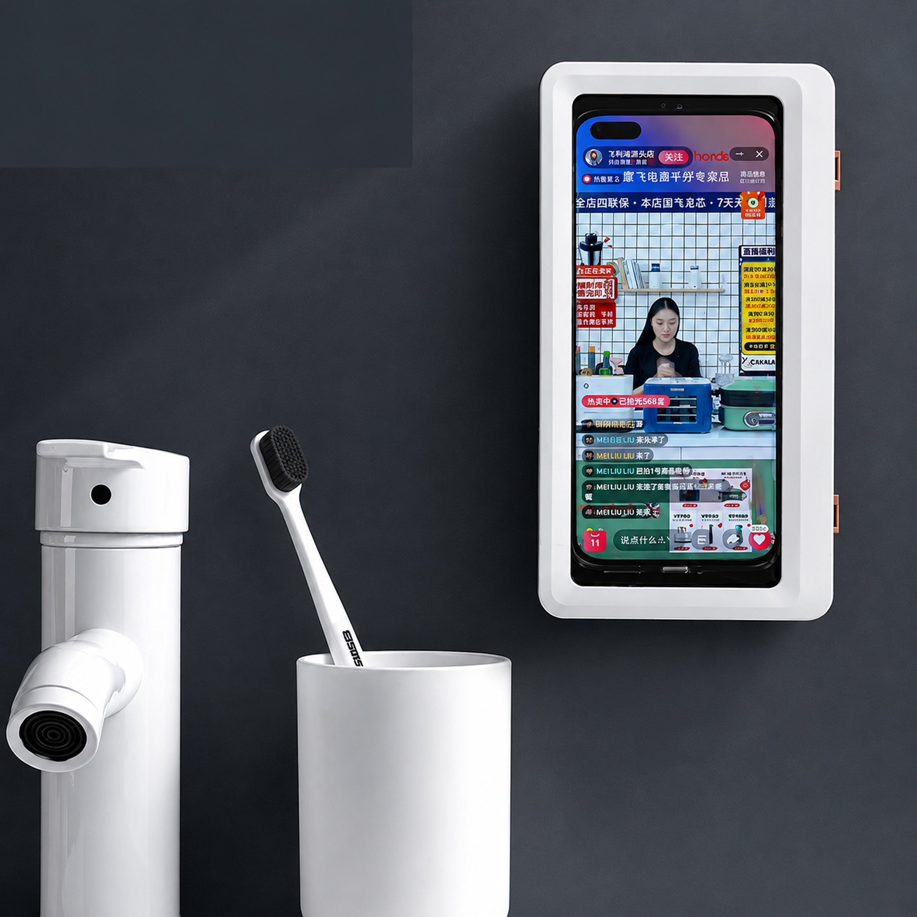 StoneStream - Support téléphone étanche mural